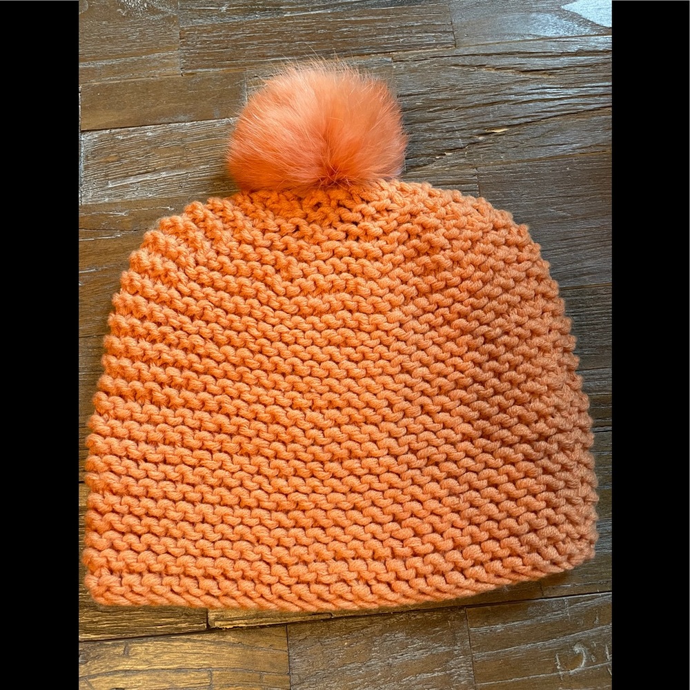 Hat Attack Beanie with Rabbit Fur PomPom🖤